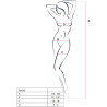 Passion - Femme Bs020 Bodystocking Blanc Taille Unique